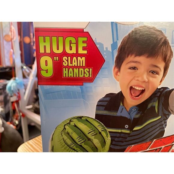 2012 Playskool Heroes Marvel Avengers Hulk Inflatable Gamma Slam Hands New - Picture 2 of 8